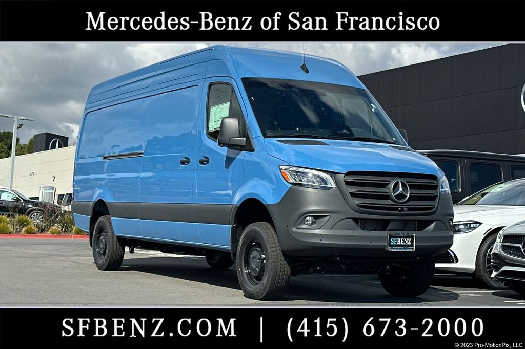 Brilliant Blue 2026 Mercedes-Benz Sprinter 2500 170 High Roof Crew Van AWD Van All-Wheel Drive 9-Speed Automatic