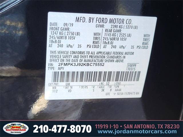 Used Car 2019 Ford Edge  Sel For Sale Under $20,000 In San Antonio, Texas