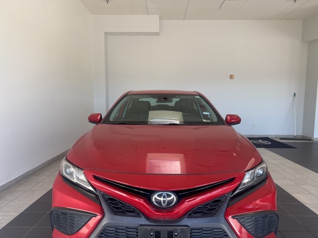2021 Toyota Camry SE Red at Shottenkirk Kia Fort Bend