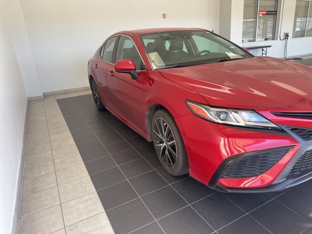 2021 Toyota Camry SE Red at Shottenkirk Kia Fort Bend