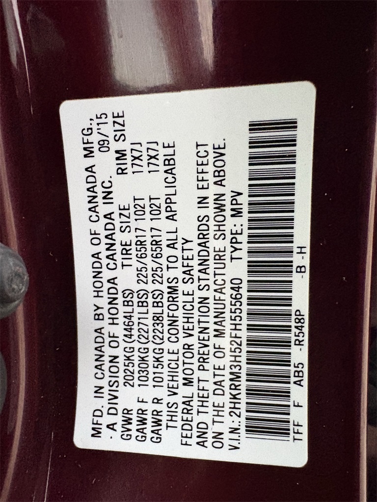 2015 Honda CR-V EX Red at DeMontrond Gulf Freeway