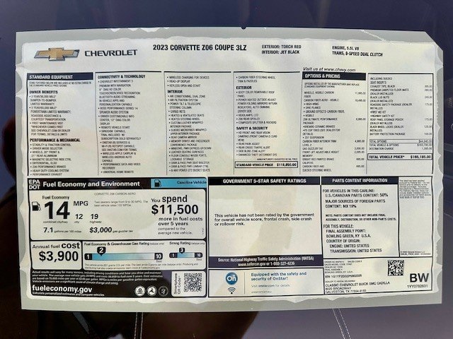 2023 Chevrolet Corvette Z06 Red at Don McGill Toyota