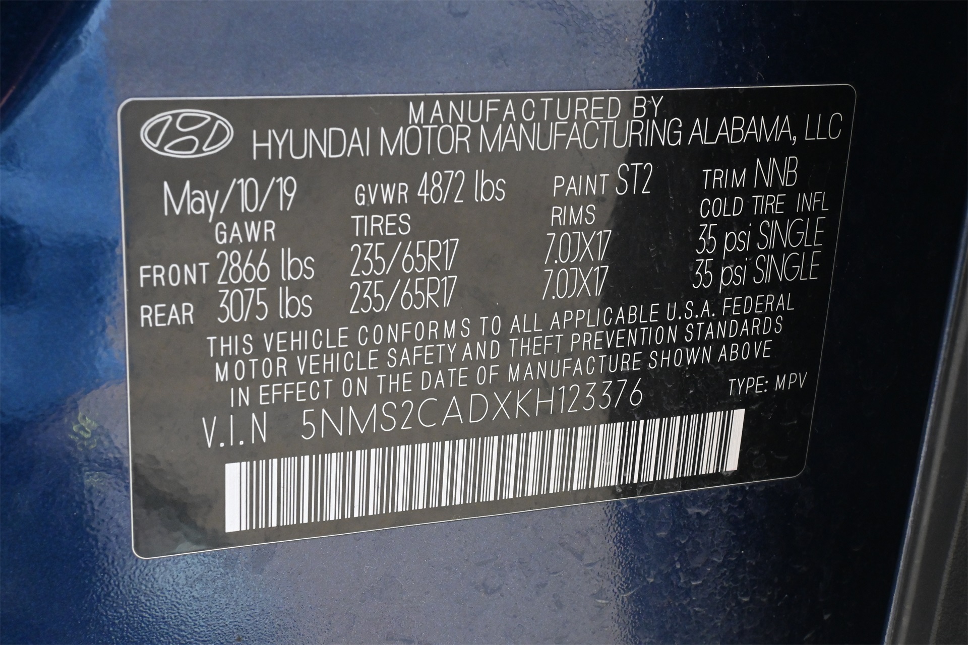 2019 Hyundai Santa Fe SE Blue at North Houston Mitsubishi