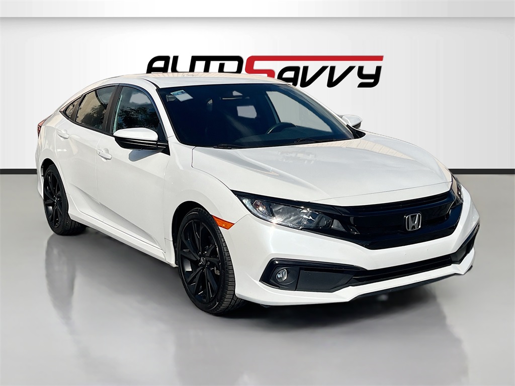 2020 Honda Civic Sport White at DeMontrond Gulf Freeway