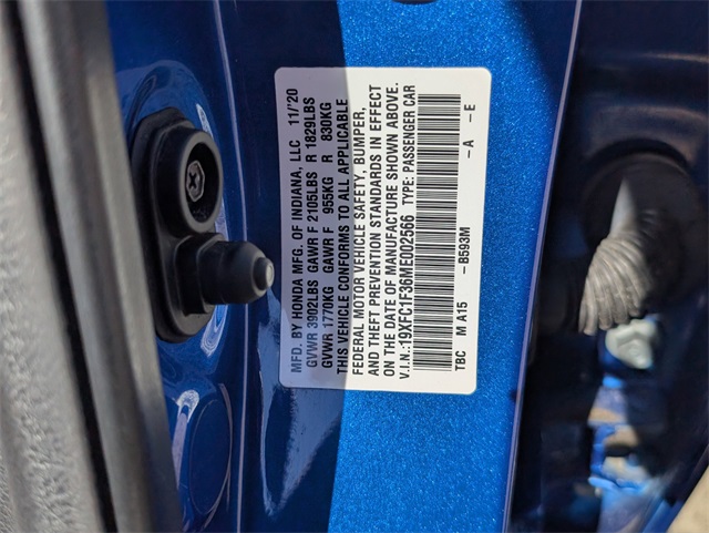 2021 Honda Civic EX Blue at Cook Ford