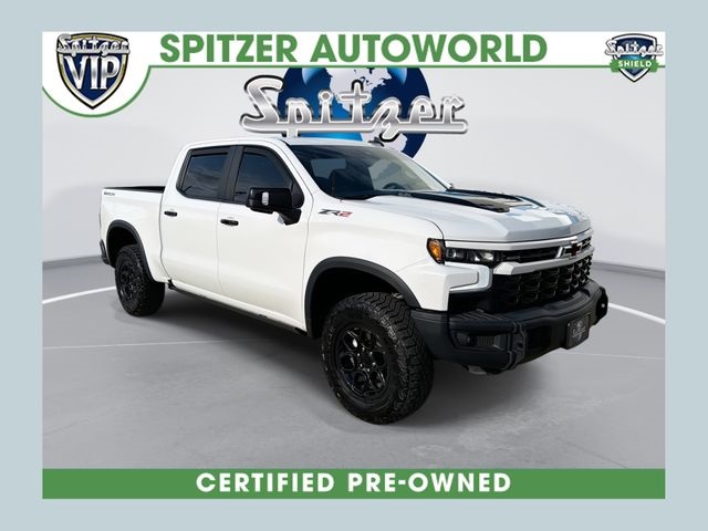 Summit White 2023 Chevrolet Silverado 1500 ZR2 Crew Cab 4WD Pickup Truck Four-Wheel Drive Automatic