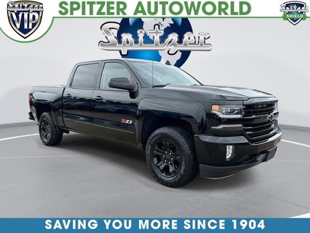 Black 2017 Chevrolet Silverado 1500 LTZ Crew Cab 4WD Pickup Truck Four-Wheel Drive 8-Speed Automatic Overdrive