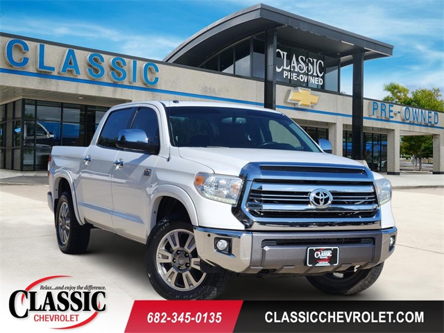 Super White 2017 Toyota Tundra 1794 Edition CrewMax 5.7L FFV 4WD Pickup Truck Four-Wheel Drive 6-Speed Automatic Overdrive