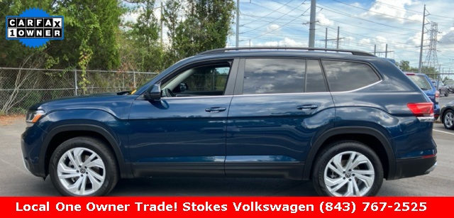 2022 Volkswagen Atlas 2.0T SE w/Technology Blue at Stokes Volkswagen