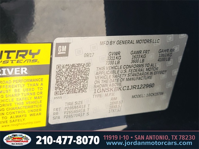 Used Car 2018 Chevrolet Tahoe  Lt For Sale Under $25,000 In San Antonio, Texas