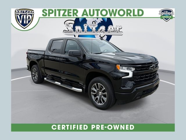 Black 2025 Chevrolet Silverado 1500 RST Crew Cab 4WD Pickup Truck Four-Wheel Drive Automatic
