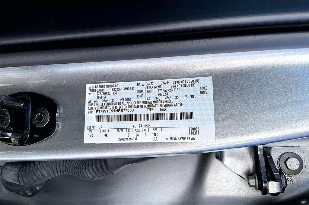 2022 Ford F-150 Platinum Silver at Tom Peacock Cadillac