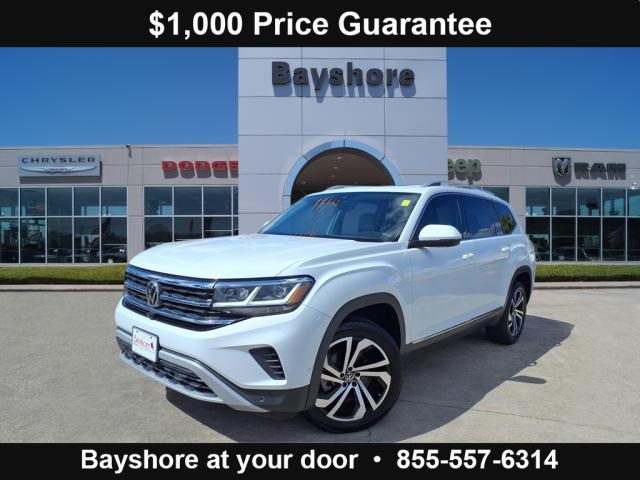 2021 Volkswagen Atlas 2.0T SEL Premium White at DeMontrond Auto Country