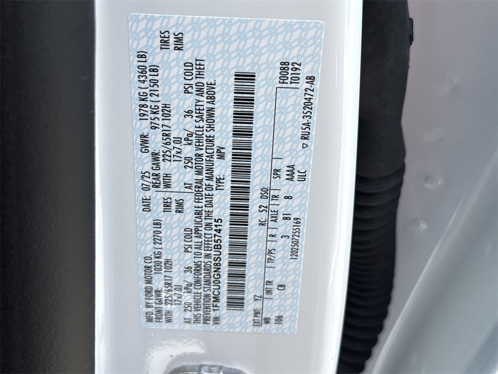 2025 Ford Escape Active White at Cook Ford