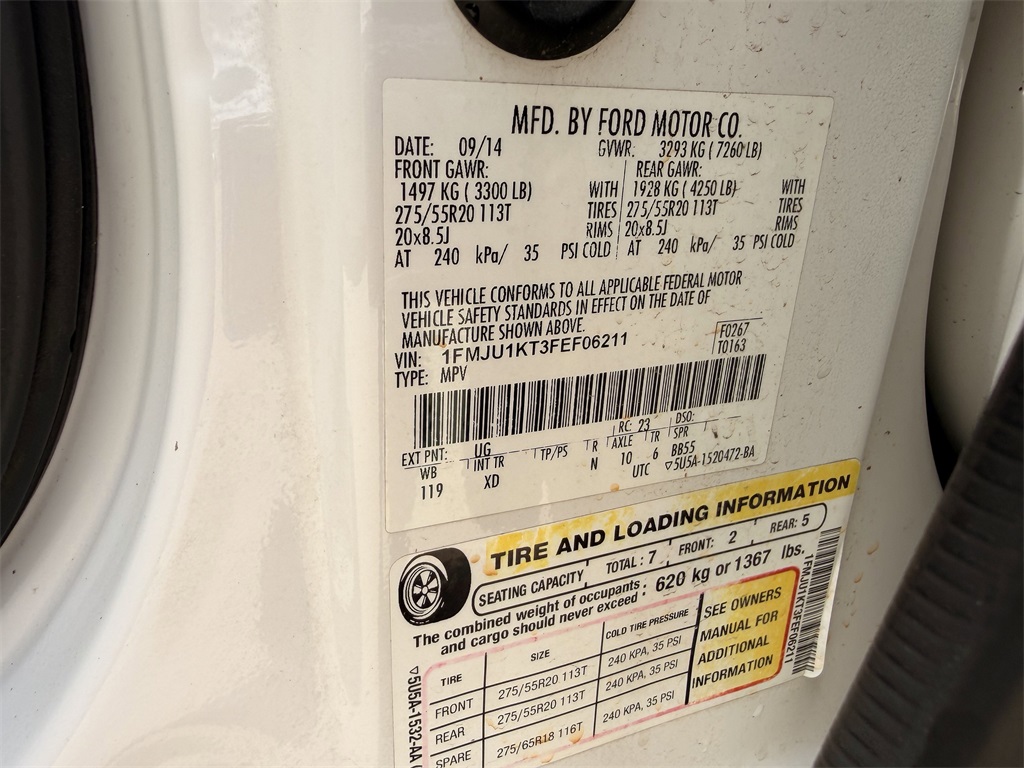 2015 Ford Expedition Limited White at Bravo Nissan