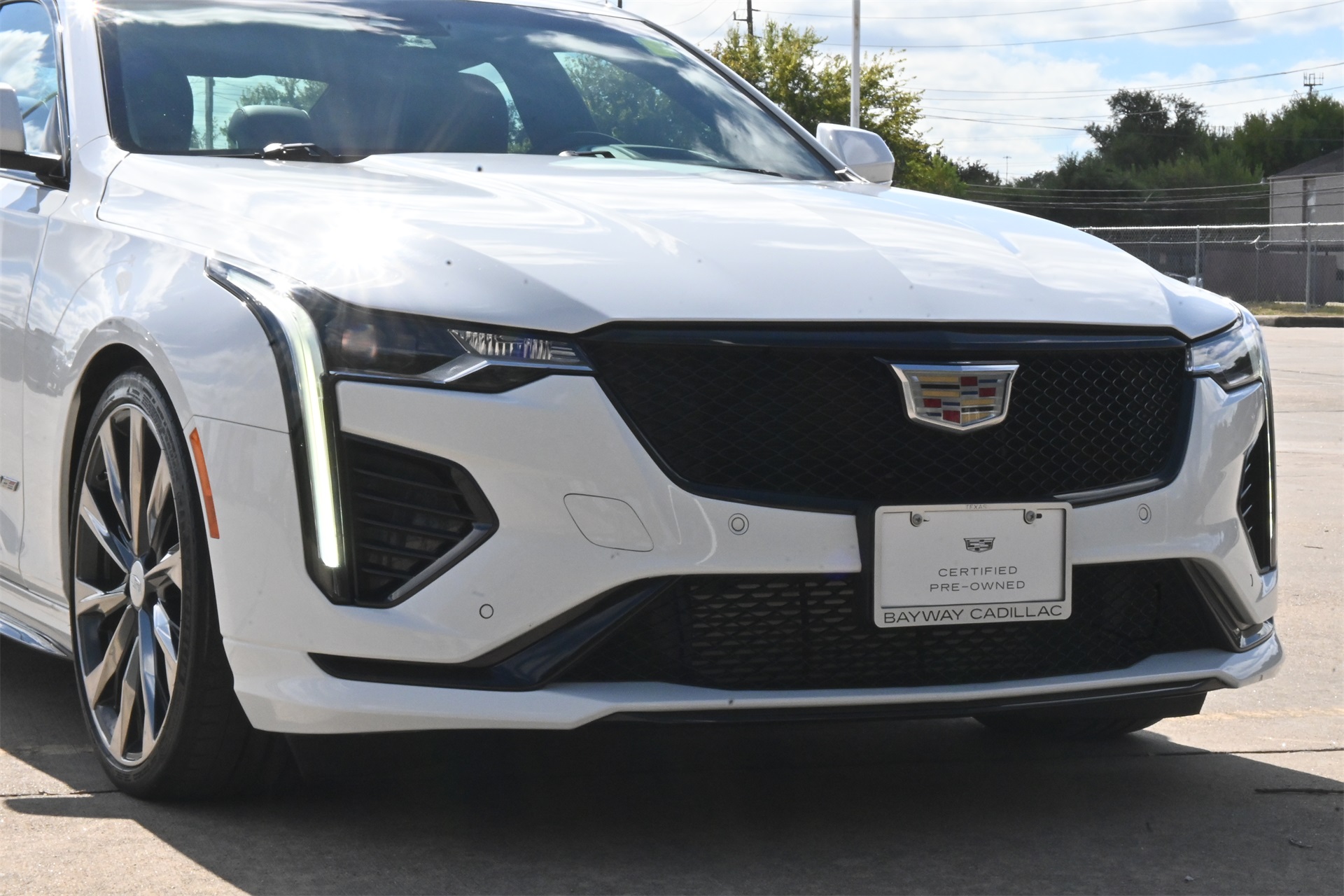 2023 Cadillac CT4 V-Series White at AutoSavvy Houston Southwest