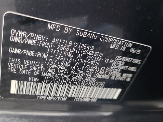 2025 – Subaru – Crosstrek
