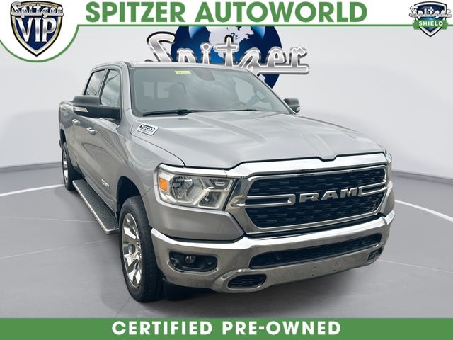 Billet Silver Metallic Clearcoat 2022 RAM 1500 Big Horn Crew Cab 4WD Pickup Truck Four-Wheel Drive 8-Speed Automatic