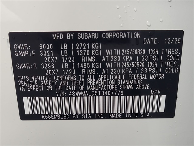 2026 – Subaru – Ascent