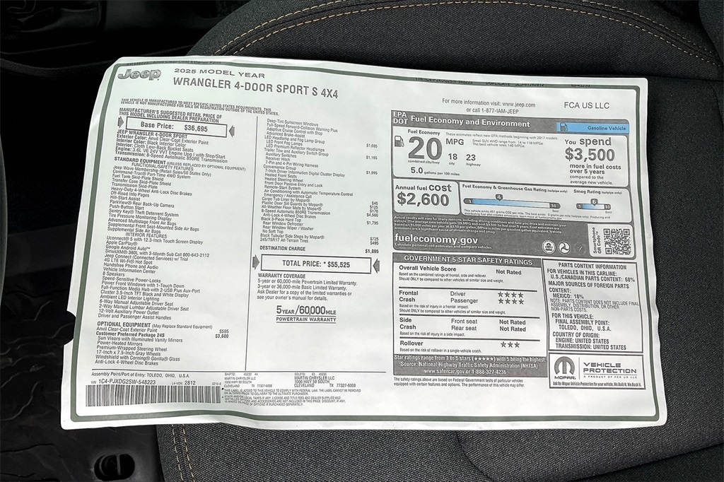 2025 Jeep Wrangler Sport S Gray at Mac Haik CDJR North Houston