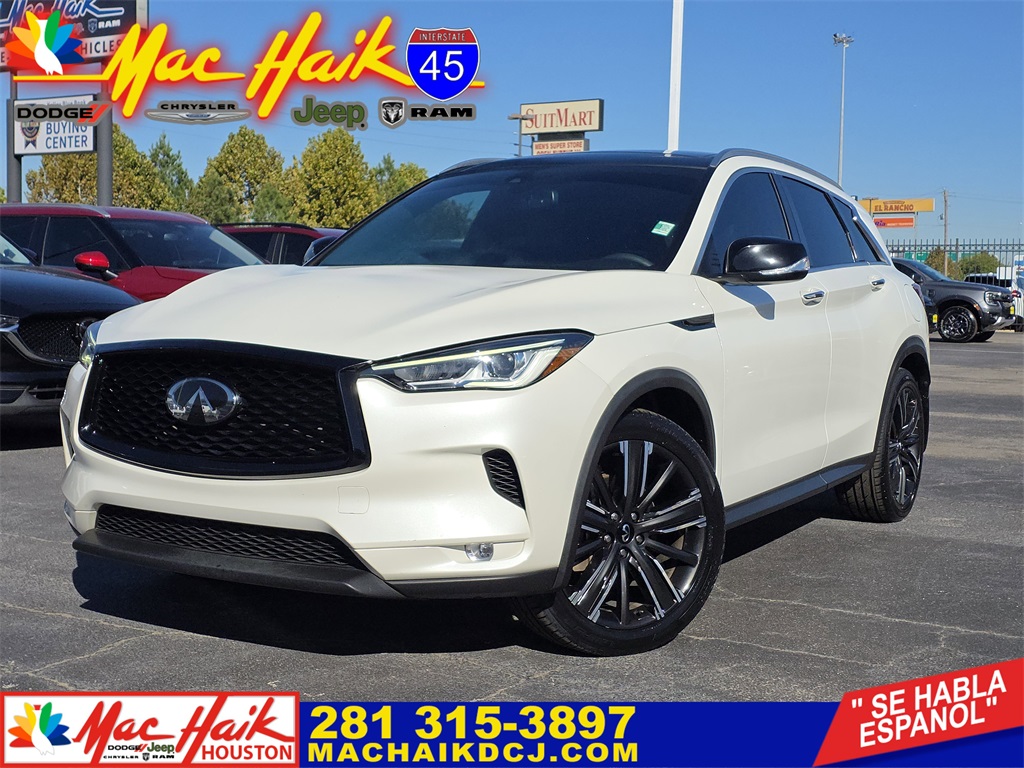 2022 INFINITI QX50 LUXE White at Gullo Toyota