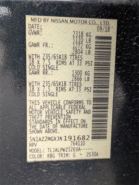 2018 Nissan Murano S Blue at Central Houston Nissan