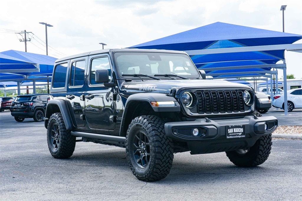 New Car 2024 Jeep Wrangler  Wagon 4 Dr. Willys Wheeler Four Wheel Drive For Sale Under $50,000 In San Marcos, Texas