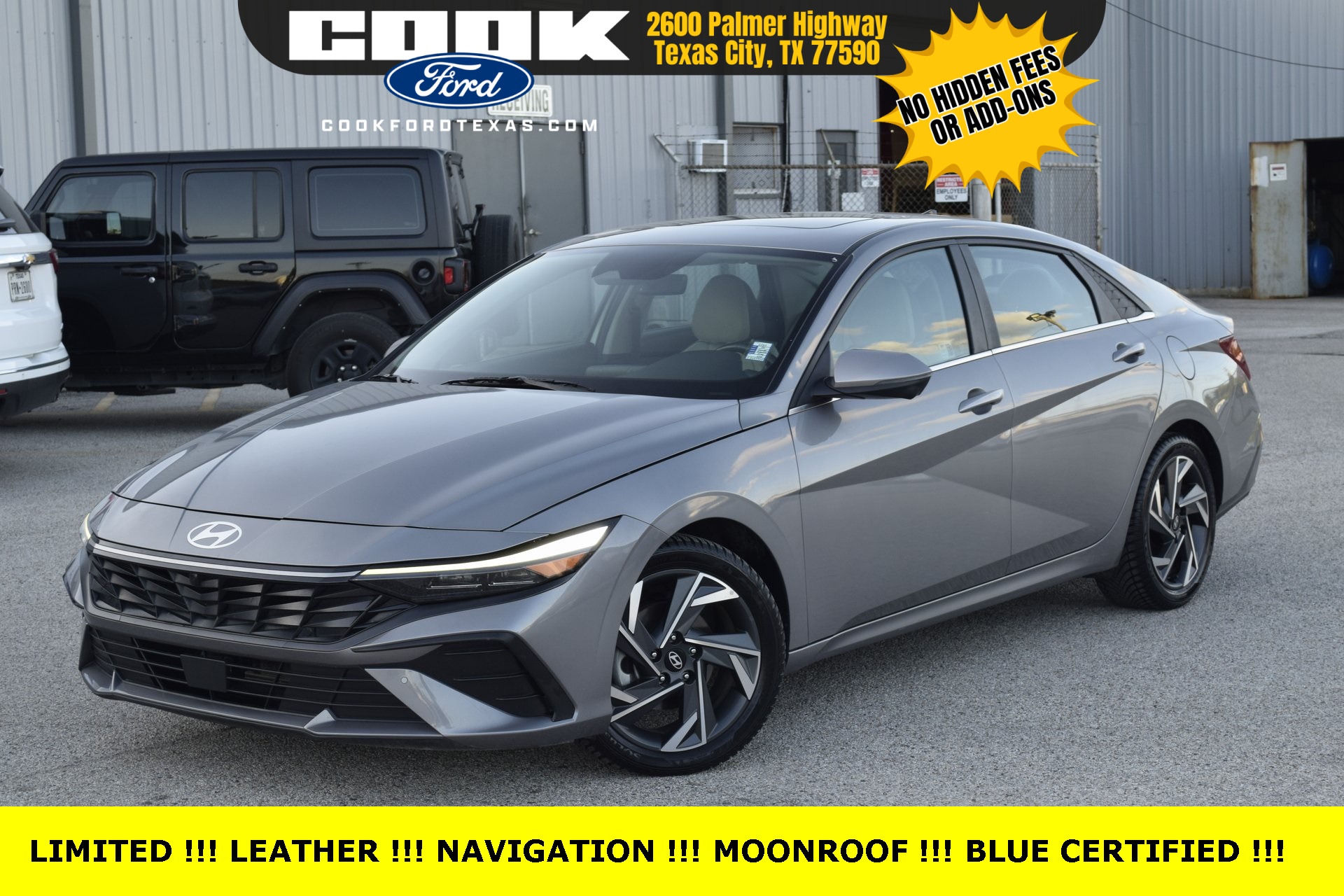 2024 Hyundai Elantra Limited Gray at Bayshore Chrysler Jeep Dodge Ram