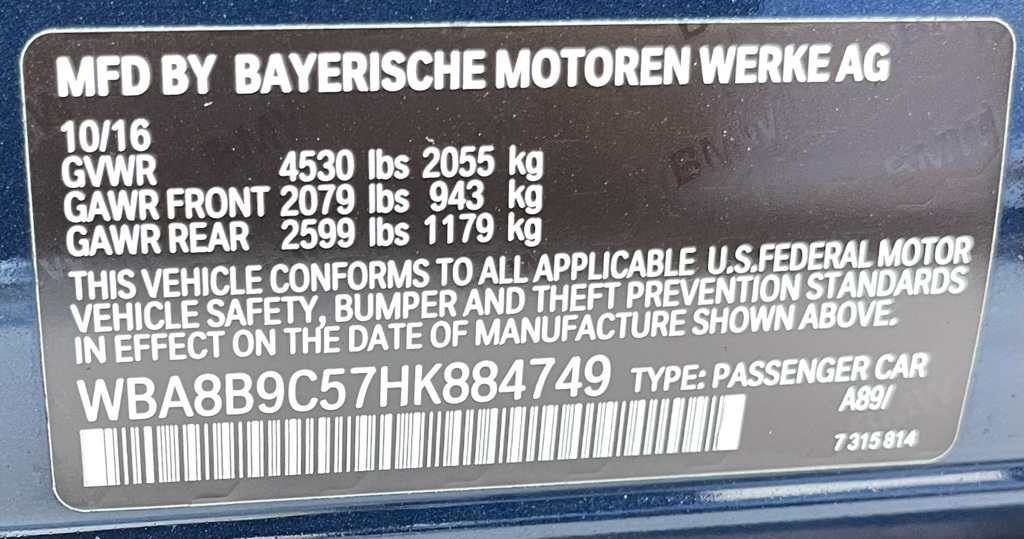 2017 BMW 3 Series 330i Blue at Bravo Nissan