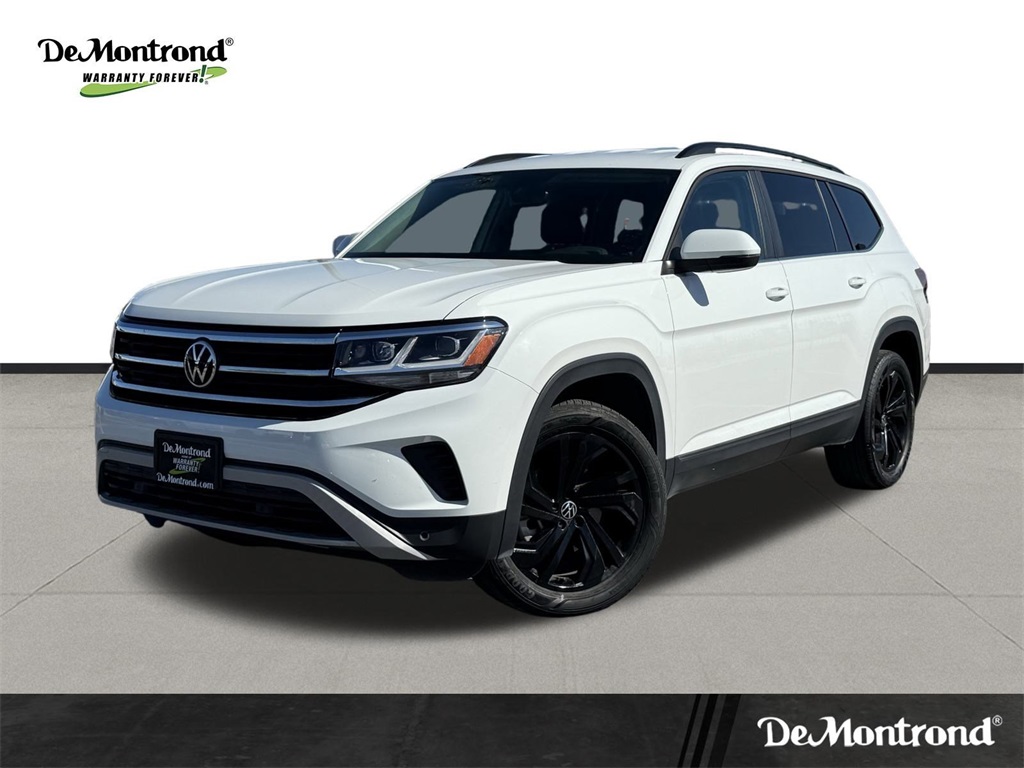 2022 Volkswagen Atlas 3.6L V6 SE w/Technology White at DeMontrond Automotive Group