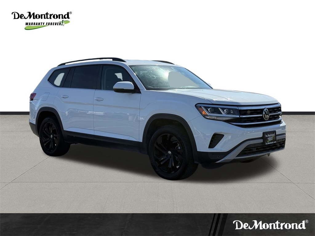 2022 Volkswagen Atlas 3.6L V6 SE w/Technology White at DeMontrond Automotive Group