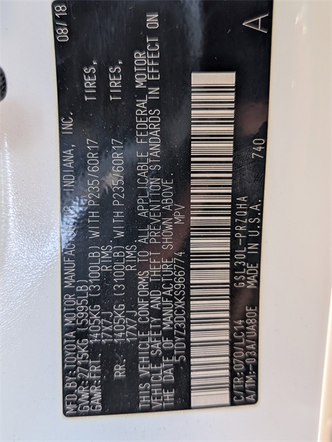 2019 Toyota Sienna XLE White at Emmons Autoplex