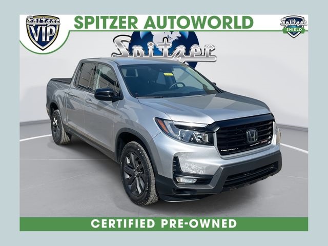 Silver Metallic 2023 Honda Ridgeline Sport AWD Pickup Truck All-Wheel Drive 9-Speed Automatic