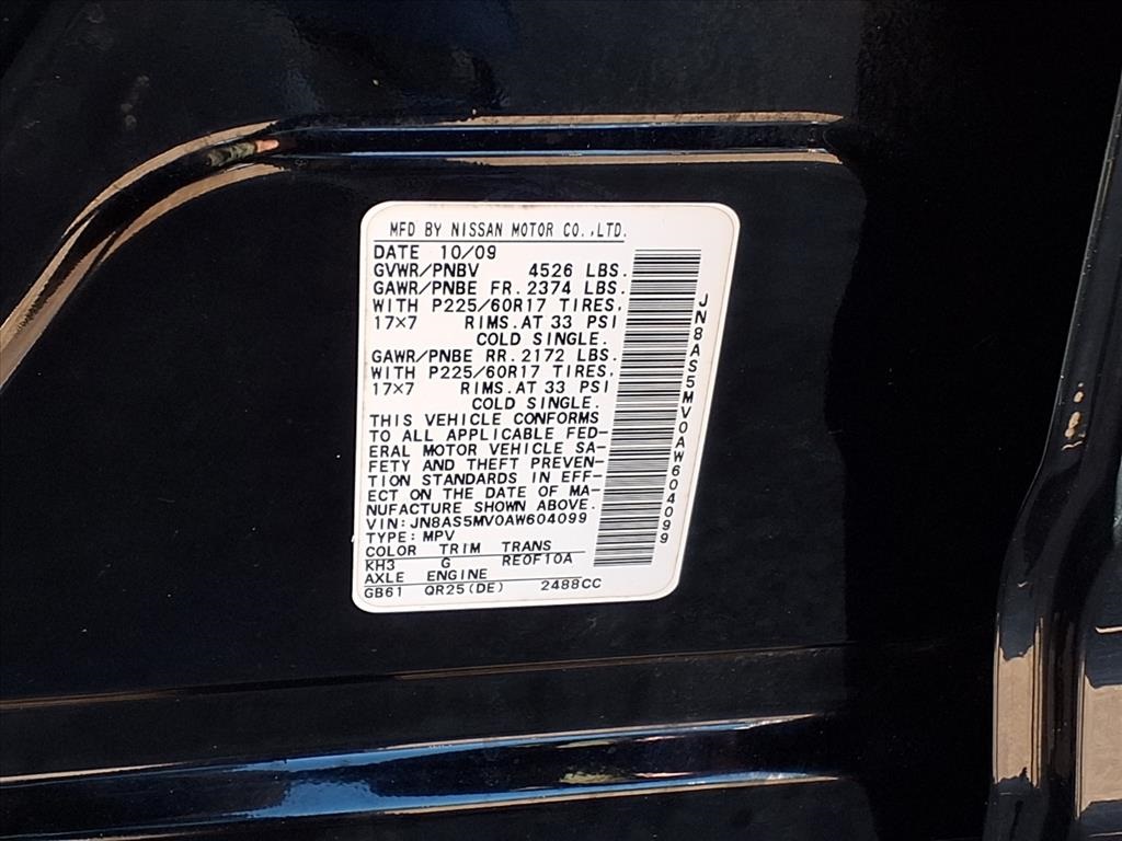 2010 Nissan Rogue SL Black at Parkway Family Mazda