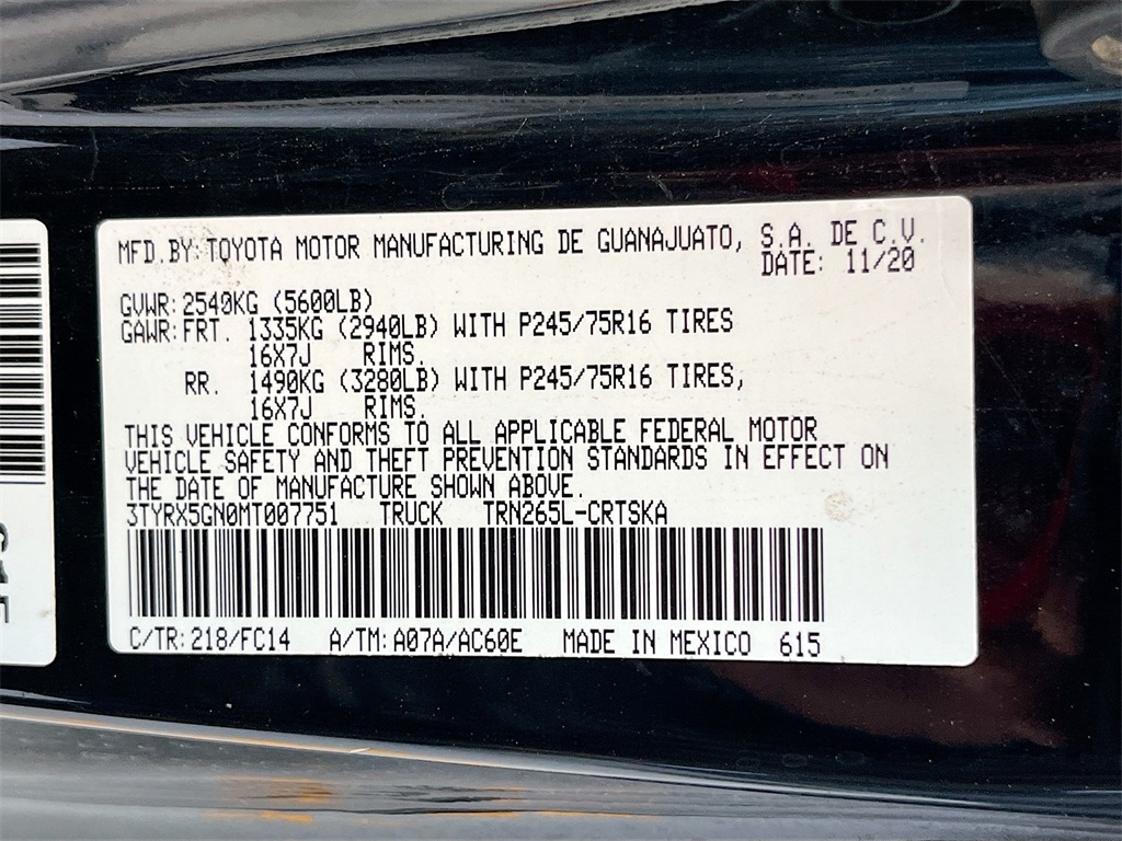 2021 Toyota Tacoma SR5 Black at Emmons Autoplex