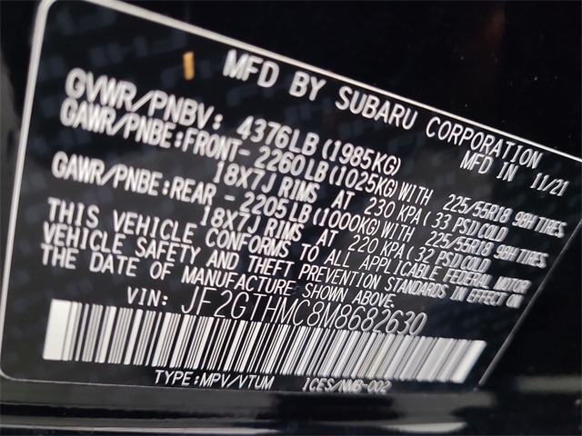 2021 – Subaru – Crosstrek