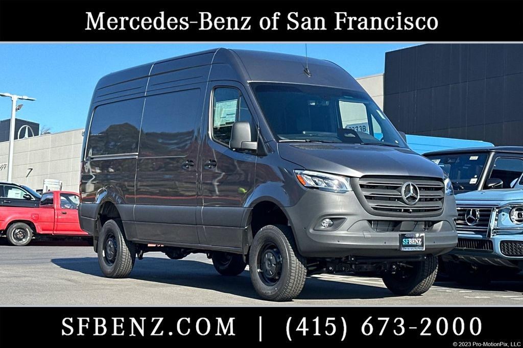 Gray (Selenite Grey Metallic) 2026 Mercedes-Benz Sprinter Cargo 2500 144 AWD Van All-Wheel Drive 9-Speed Automatic