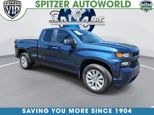 Northsky Blue Metallic 2019 Chevrolet Silverado 1500 Custom Double Cab 4WD Pickup Truck Four-Wheel Drive Automatic