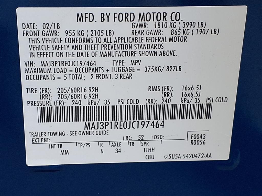 2018 Ford EcoSport S Blue at Wharton Ford