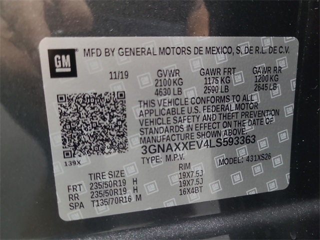 2020 – Chevrolet – Equinox