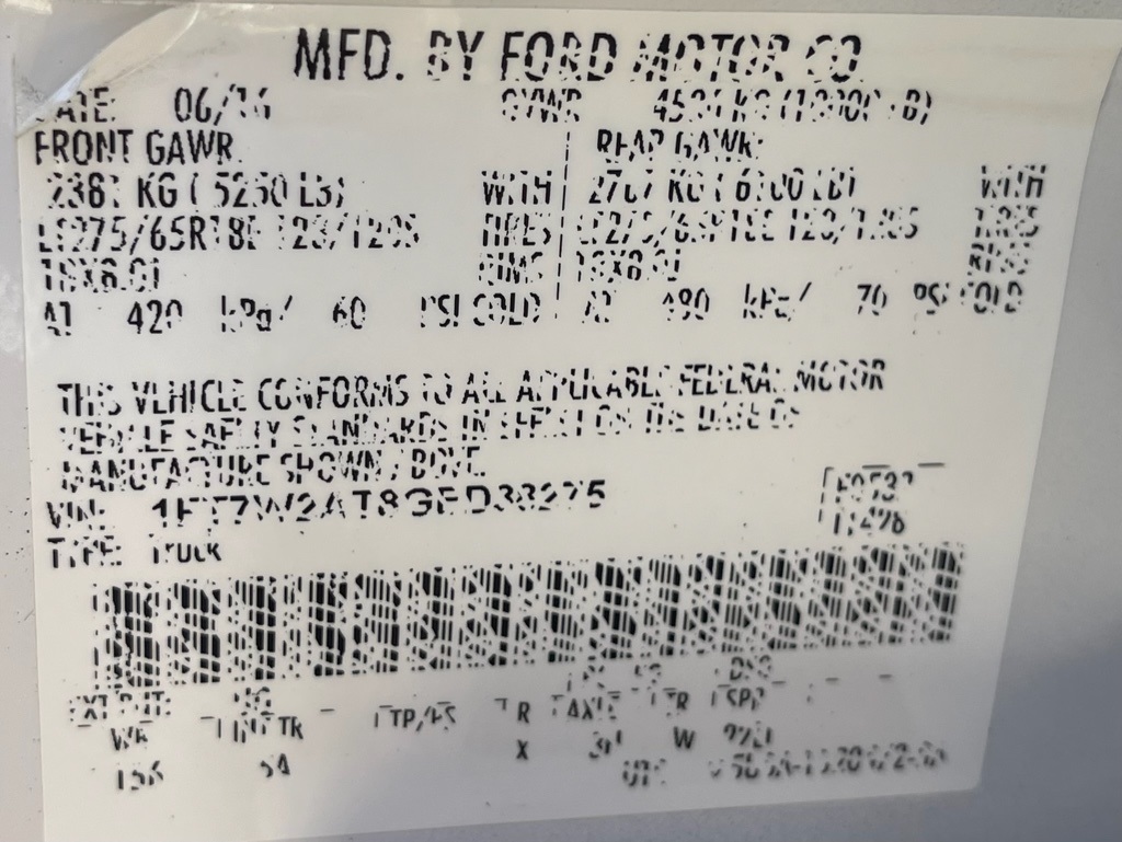 2016 Ford F-250SD Lariat White at Wharton Ford