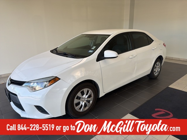 2016 Toyota Corolla L White at Durrett Motor Company