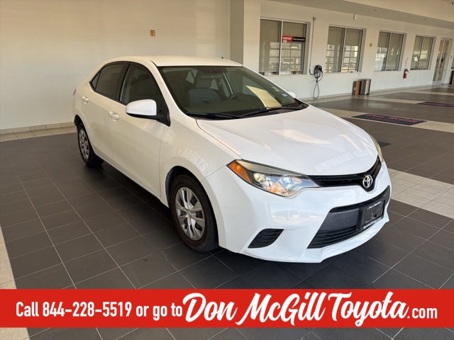 2016 Toyota Corolla L White at Durrett Motor Company