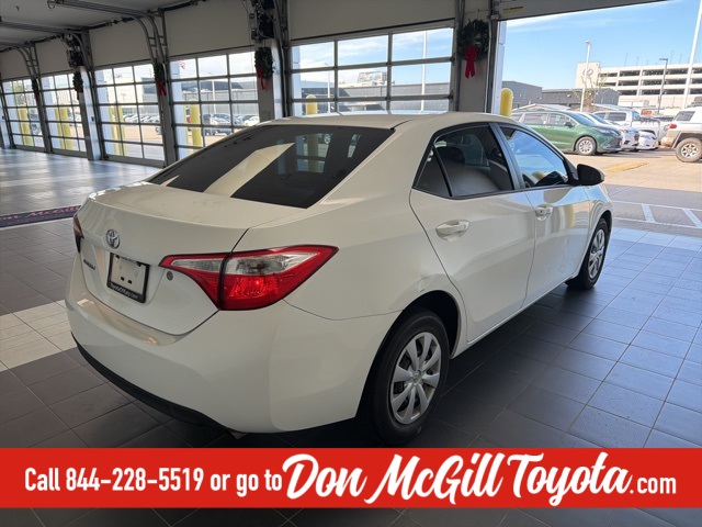 2016 Toyota Corolla L White at Durrett Motor Company