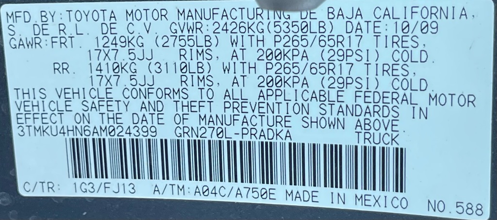 2010 Toyota Tacoma PreRunner Gray at Emmons Autoplex