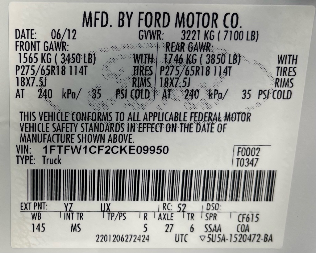 2012 Ford F-150 XLT White at DeMontrond Gulf Freeway