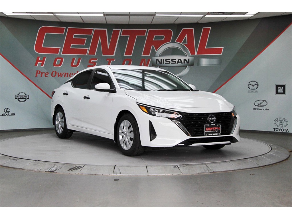 2025 Nissan Sentra S White at Central Houston Nissan