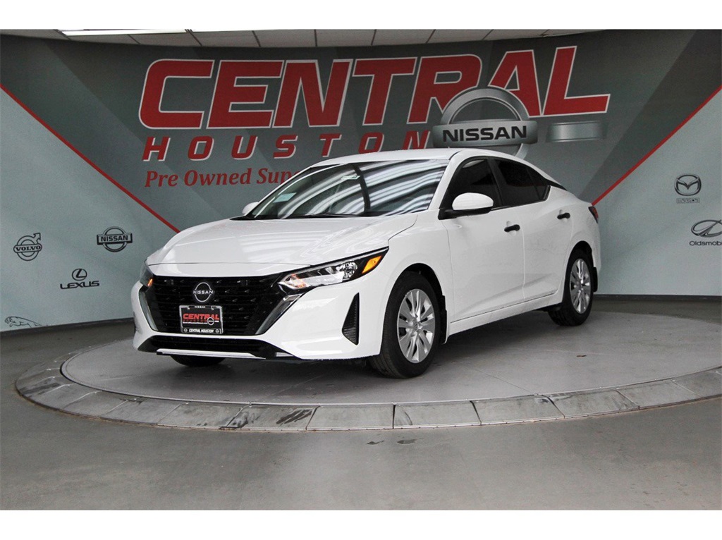 2025 Nissan Sentra S White at Central Houston Nissan