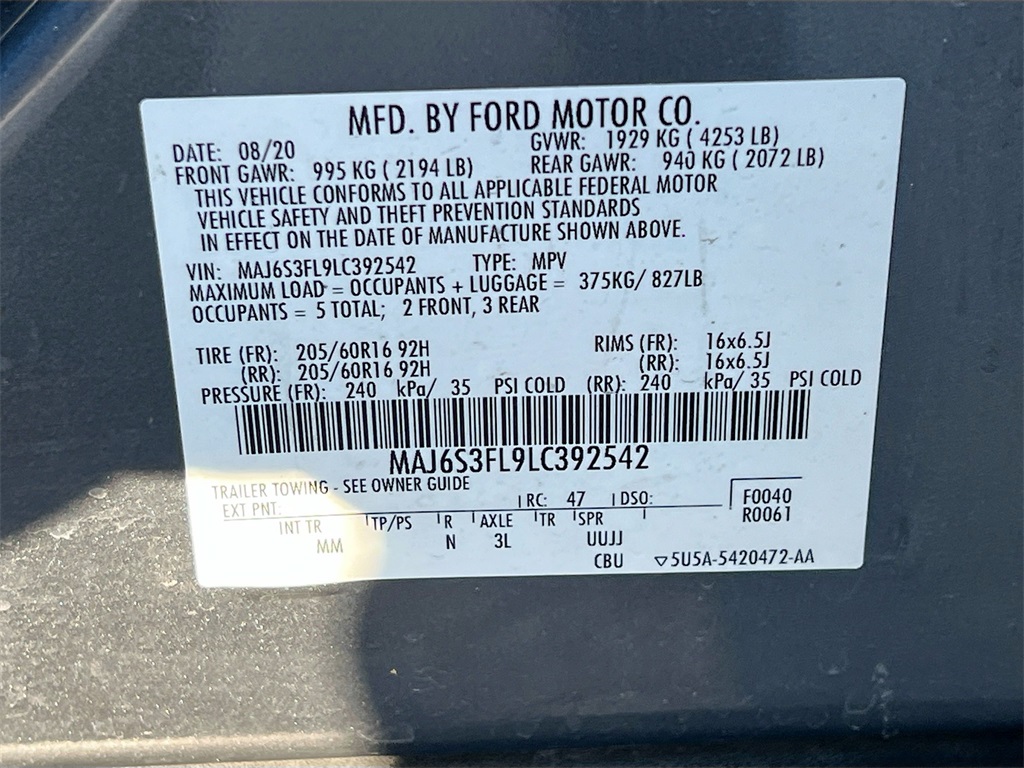 2020 Ford EcoSport S Gray at Community Honda