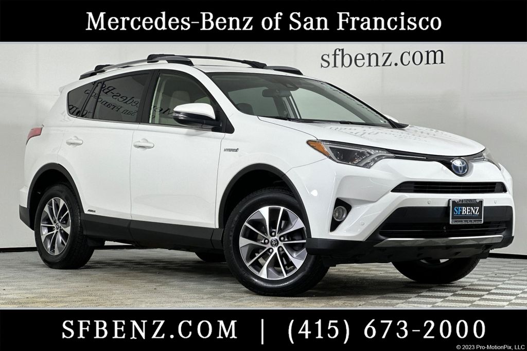 Super White 2018 Toyota RAV4 Hybrid XLE AWD SUV / Crossover All-Wheel Drive Continuously Variable Transmission
